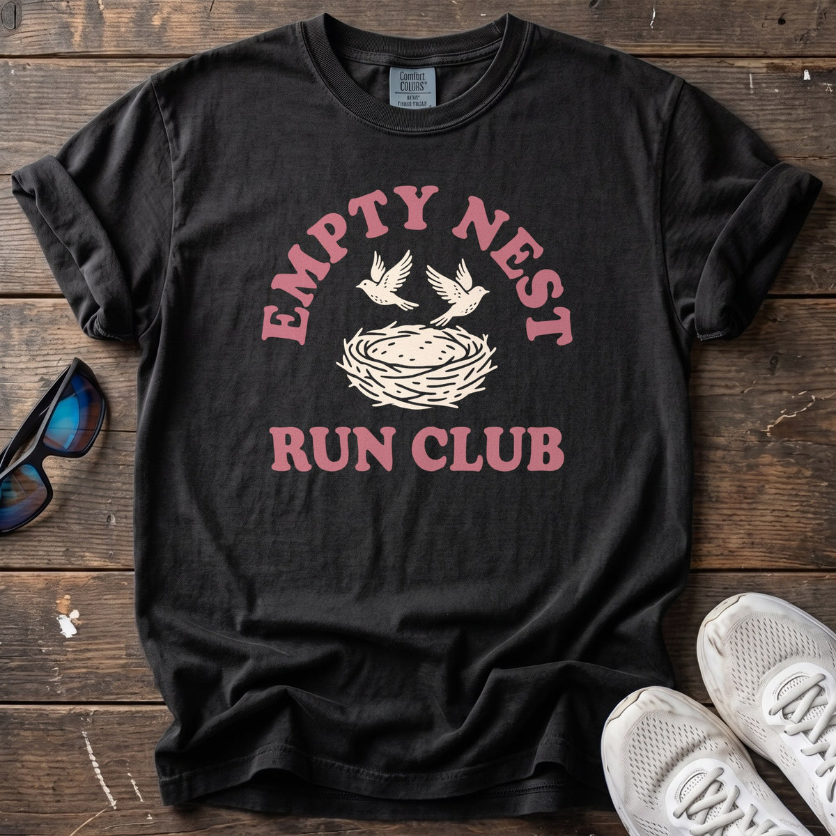 Empty Nest Retro Tee — Black