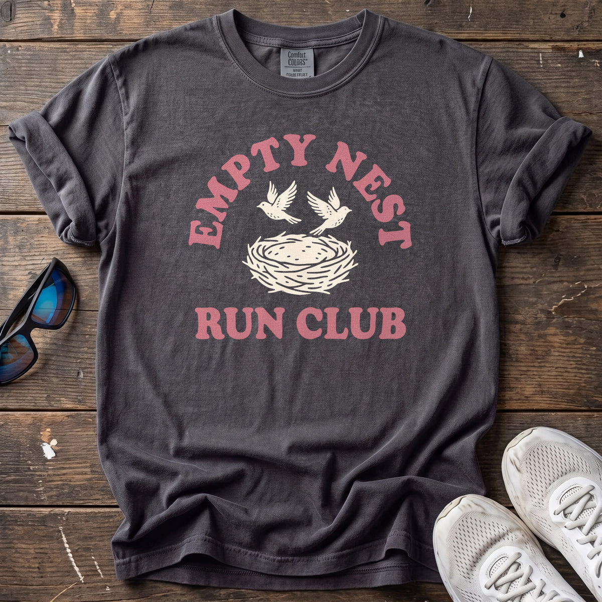 Empty Nest Retro Tee — Graphite