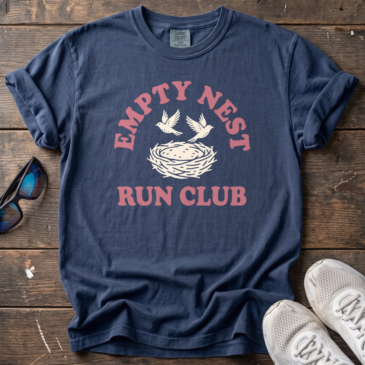 Empty Nest Retro Tee — True Navy