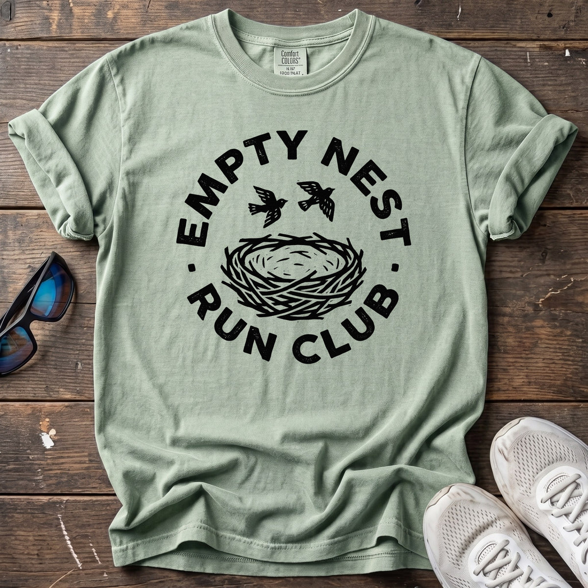 Empty Nest Linocut Tee — Bay