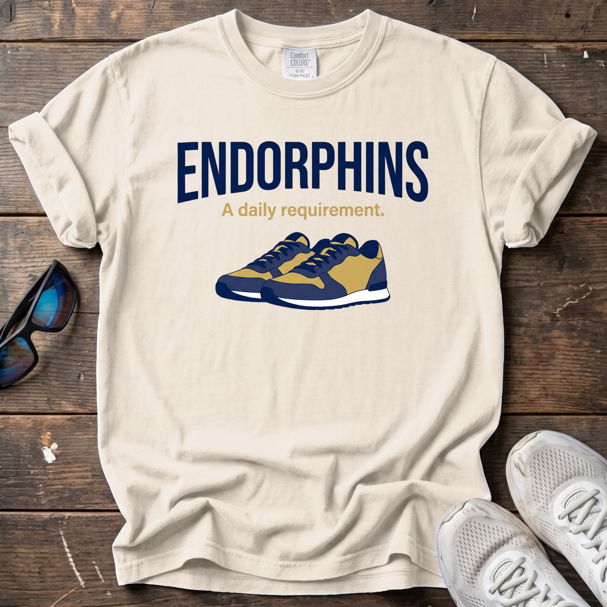 Endorphins: A Daily Requirement Tee — Ivory