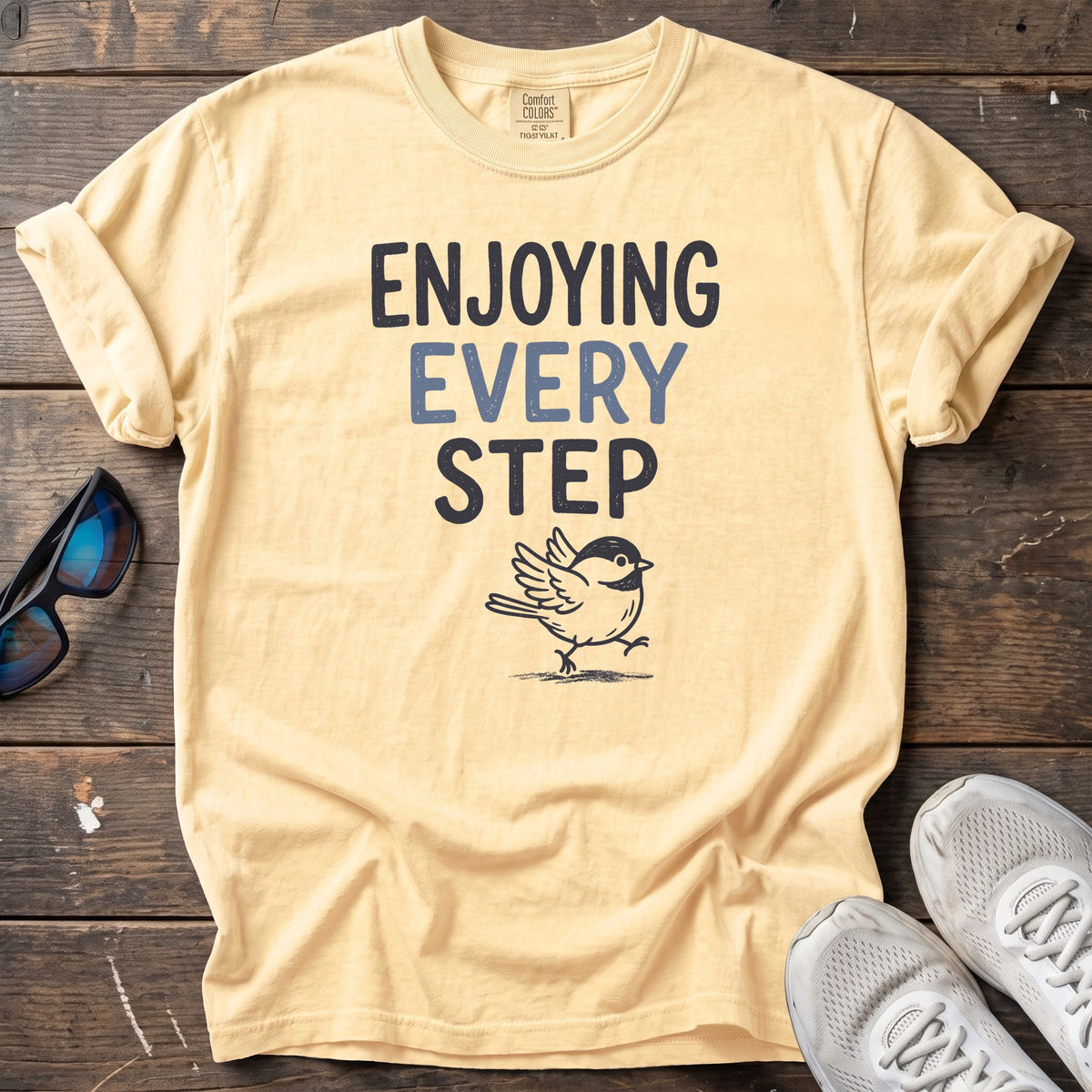 Enjoying Every Step Tee — Butter