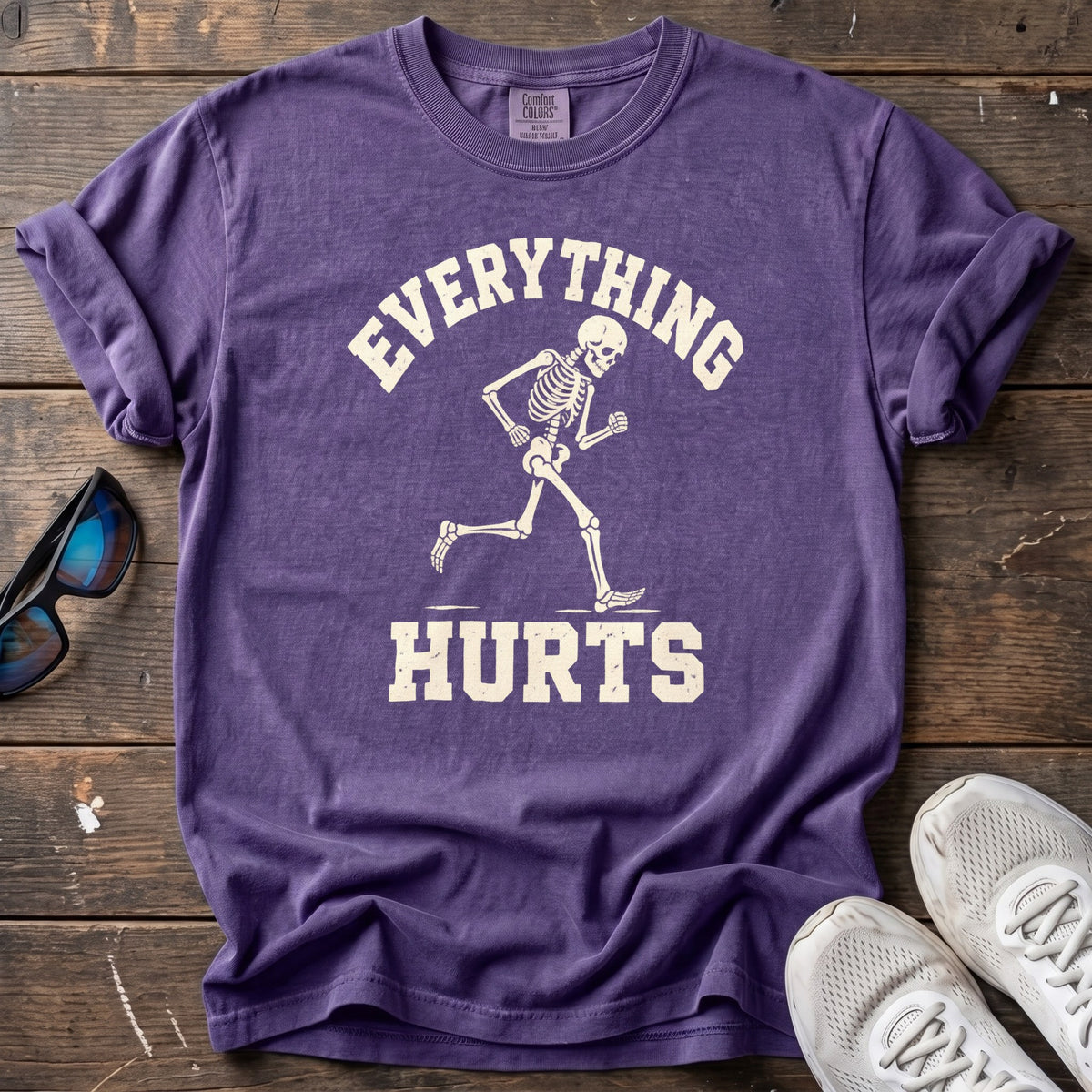 Everything Hurts Tee — Grape