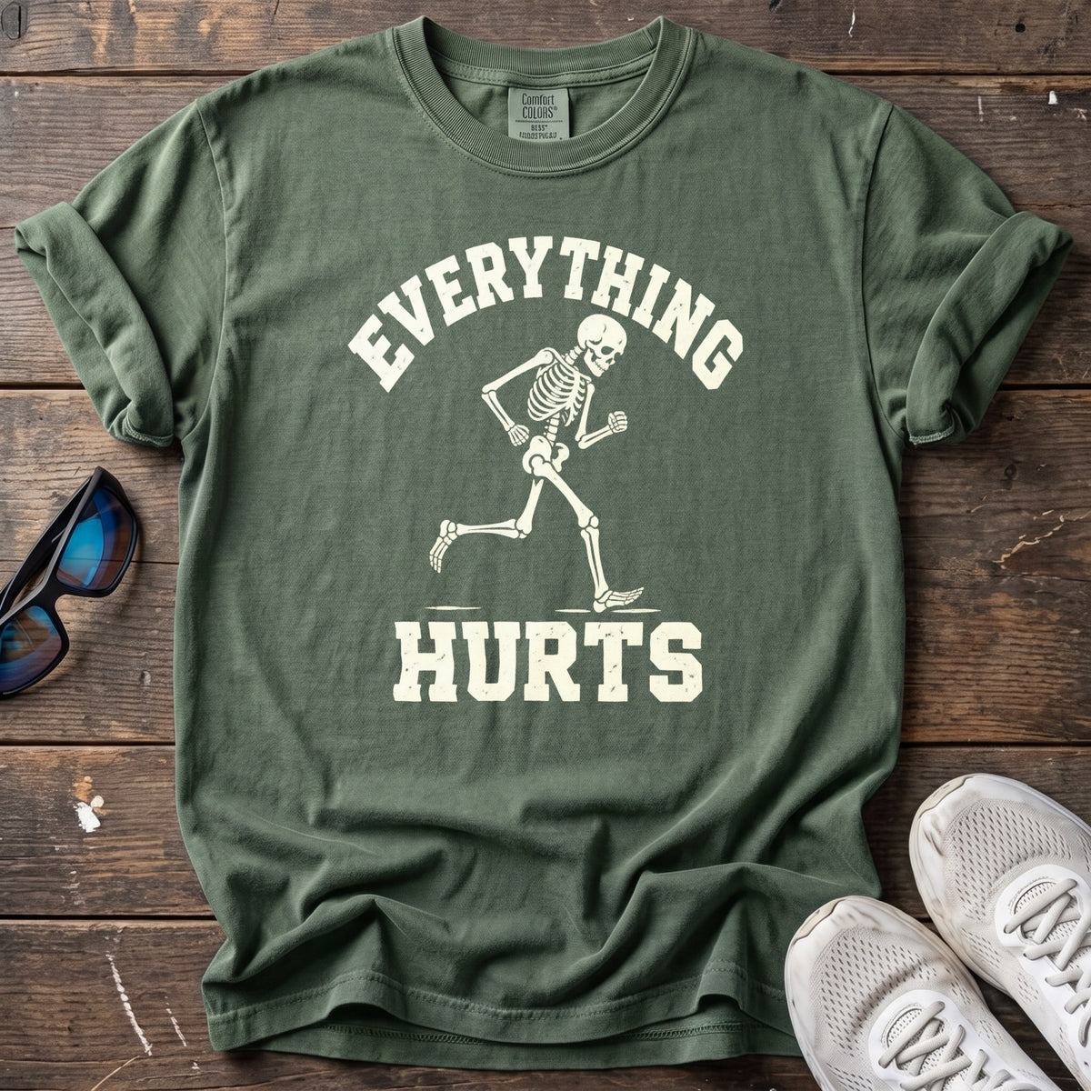 Everything Hurts Tee — Moss