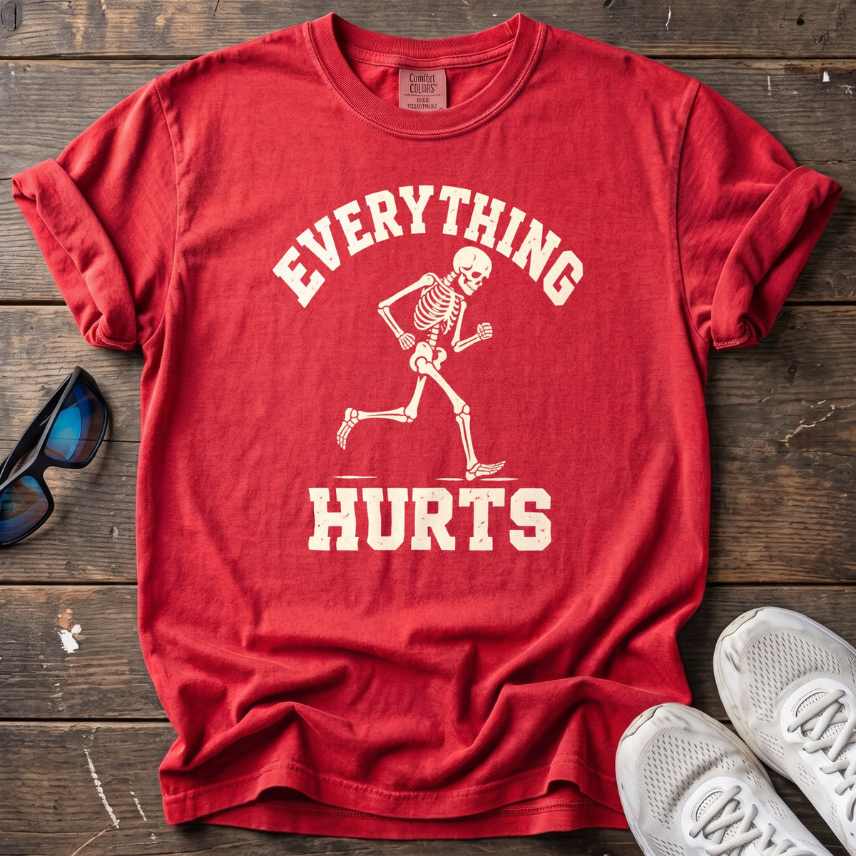 Everything Hurts Tee — Red