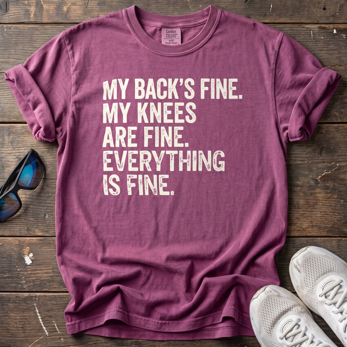 Everything Is Fine Tee — Berry