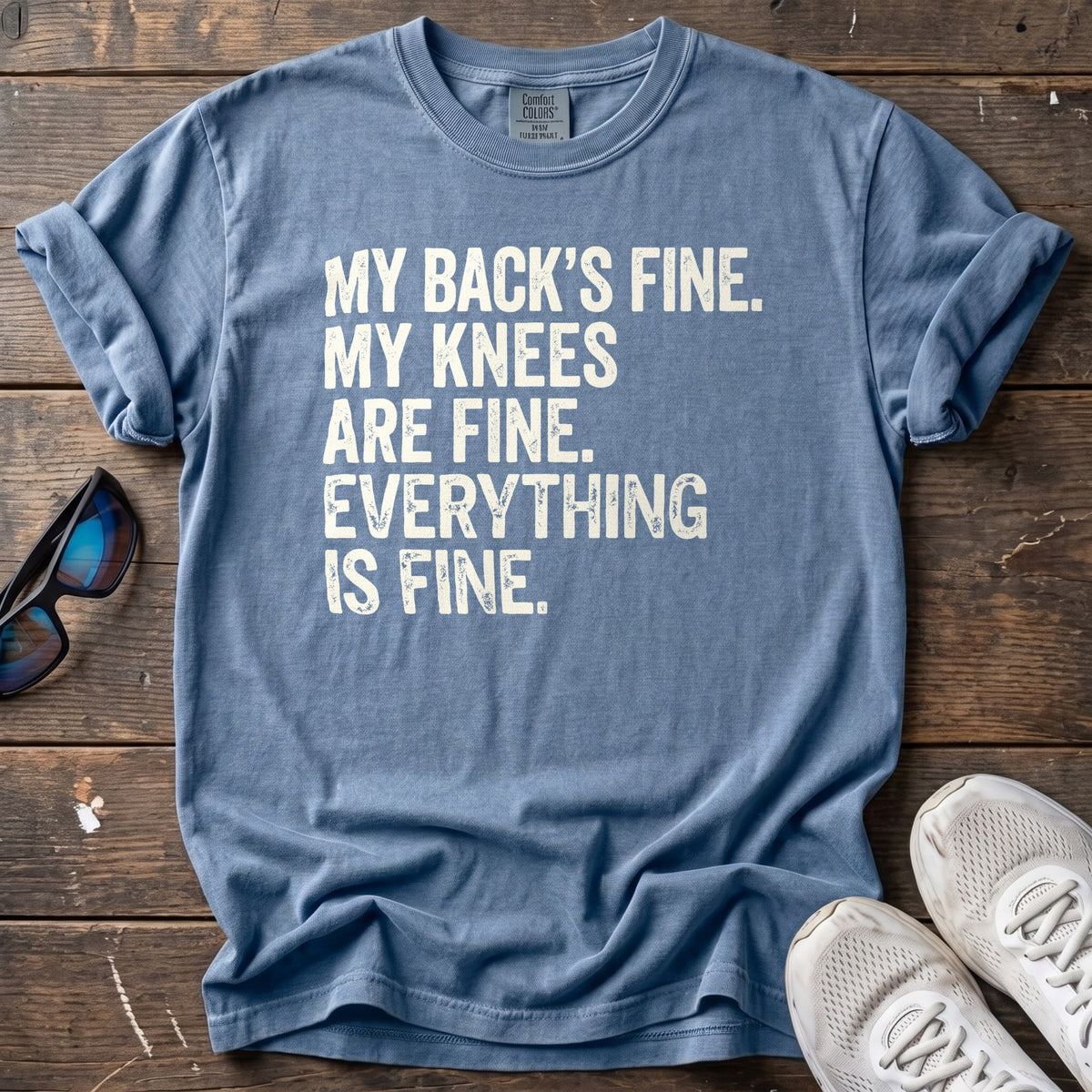 Everything Is Fine Tee — Blue Jean