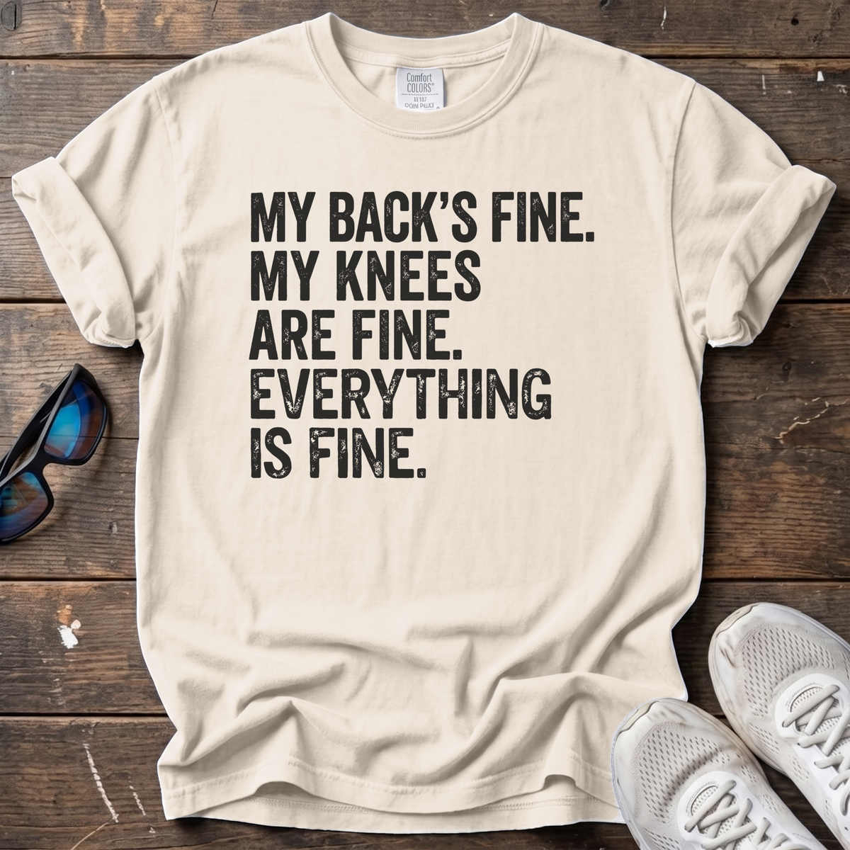 Everything Is Fine Tee — Ivory