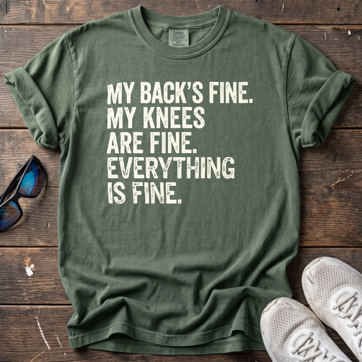 Everything Is Fine Tee — Moss