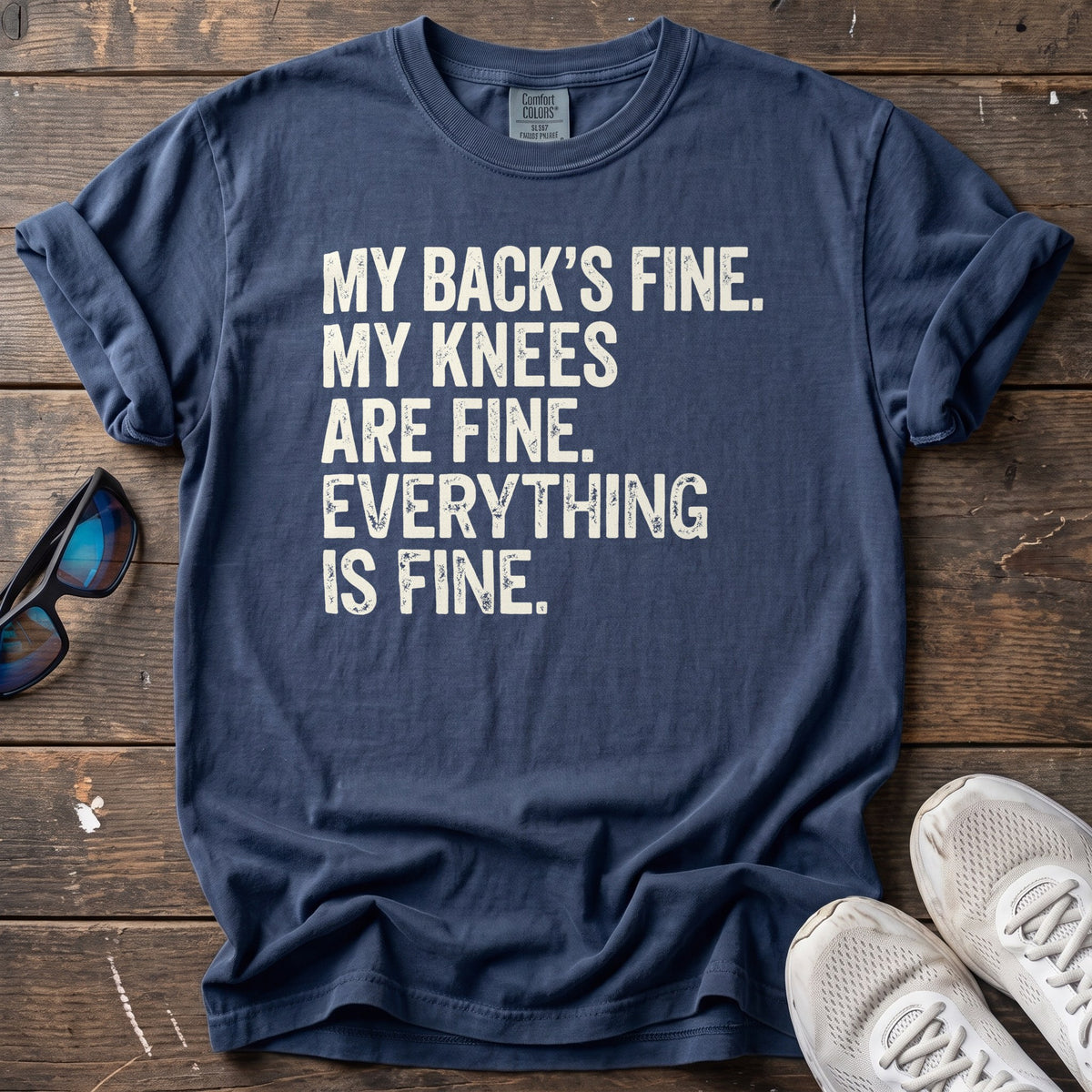 Everything Is Fine Tee — True Navy