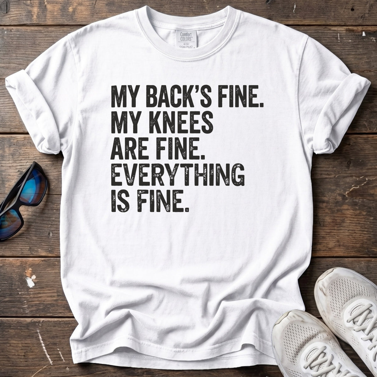 Everything Is Fine Tee — White