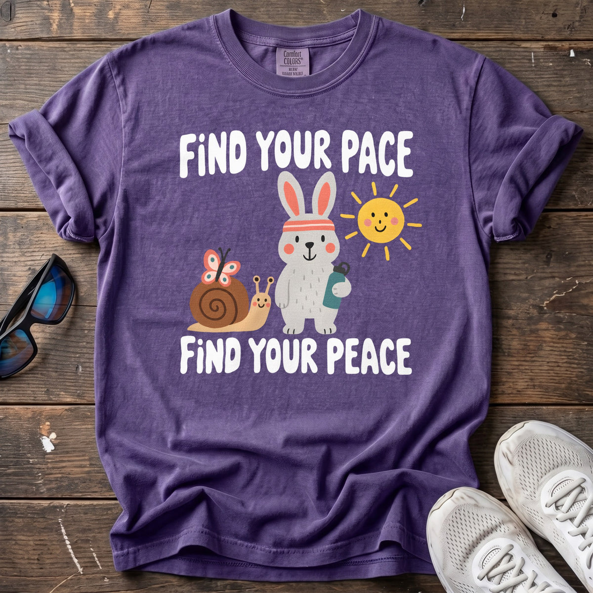 Find Your Pace Tee — Grape