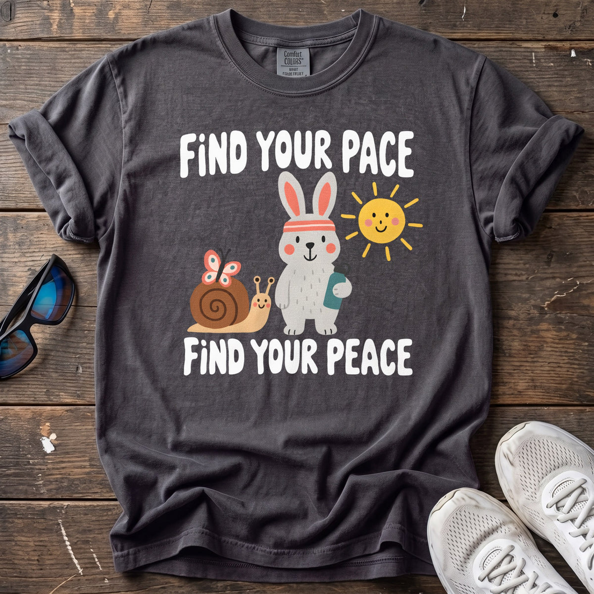 Find Your Pace Tee — Graphite