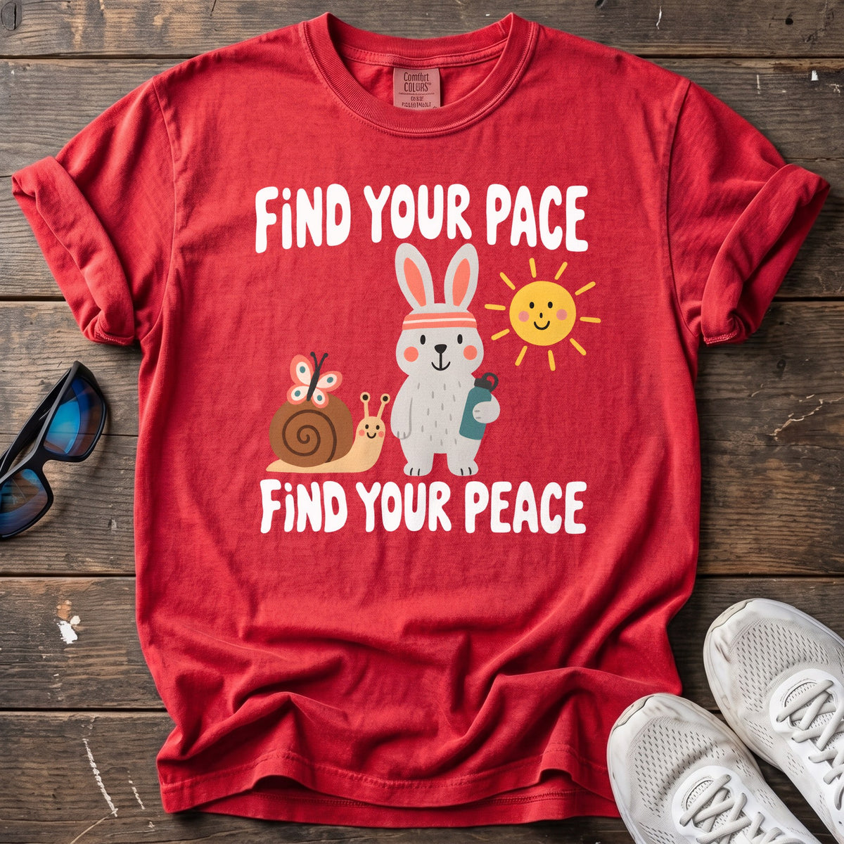 Find Your Pace Tee — Red