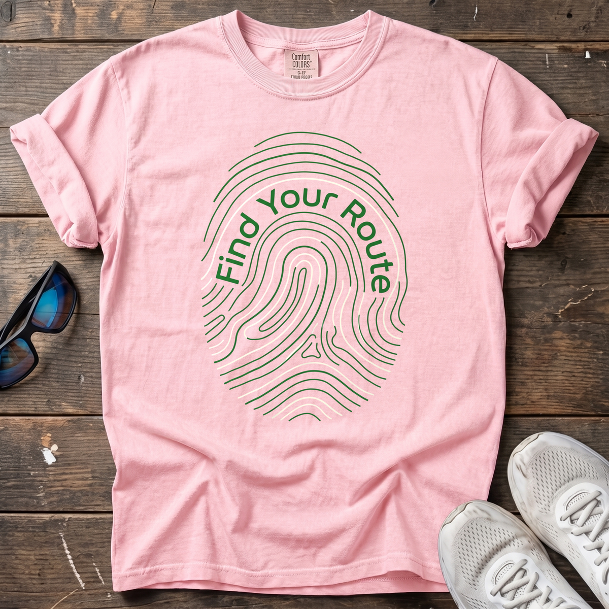 Find Your Route Tee — Blossom