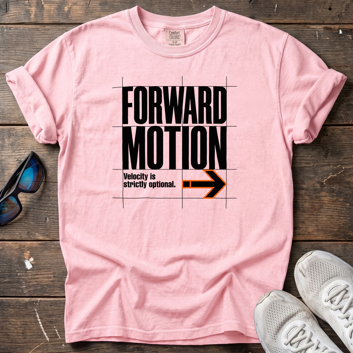 Forward Motion, Velocity Optional Tee — Blossom