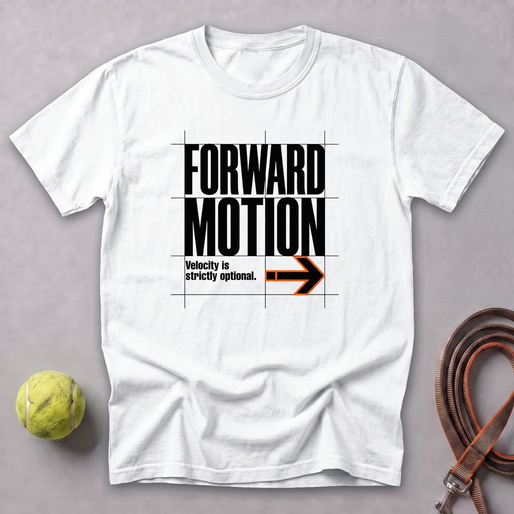 Forward Motion, Velocity Optional Tee — White