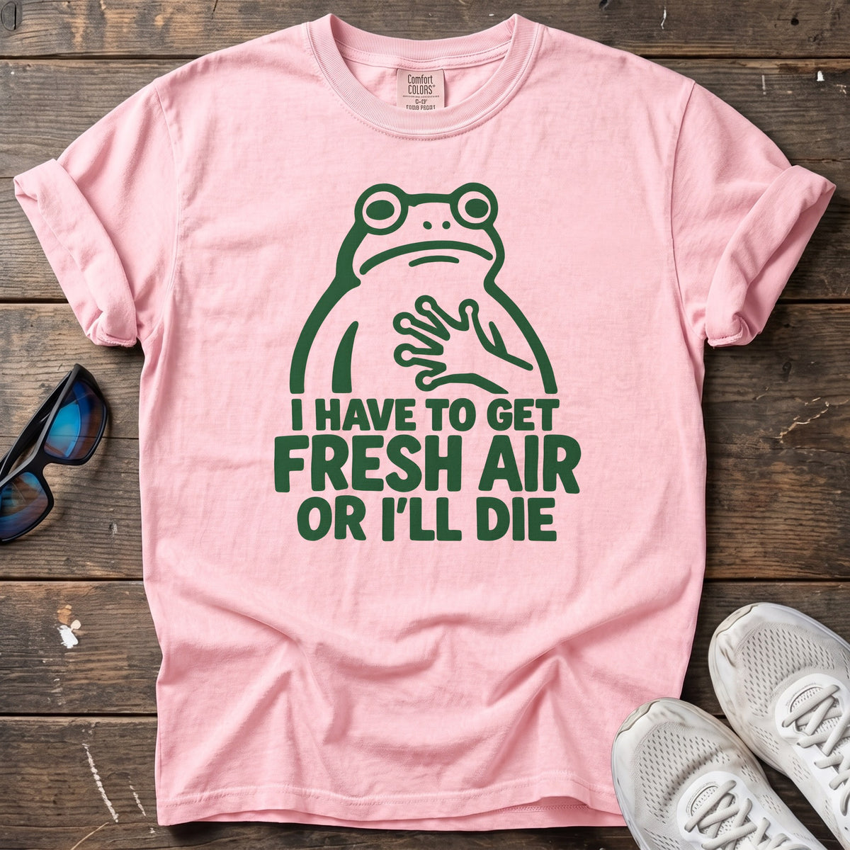 Fresh Air or Die Tee — Blossom