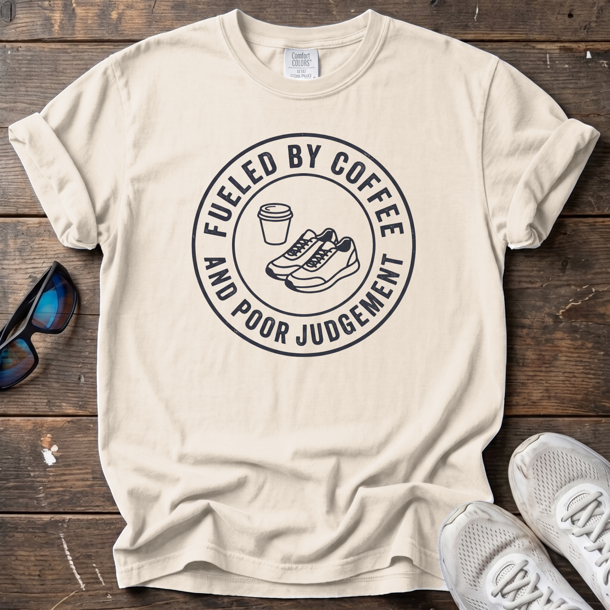 Fueled by Coffee and Poor Judgement Tee — Ivory