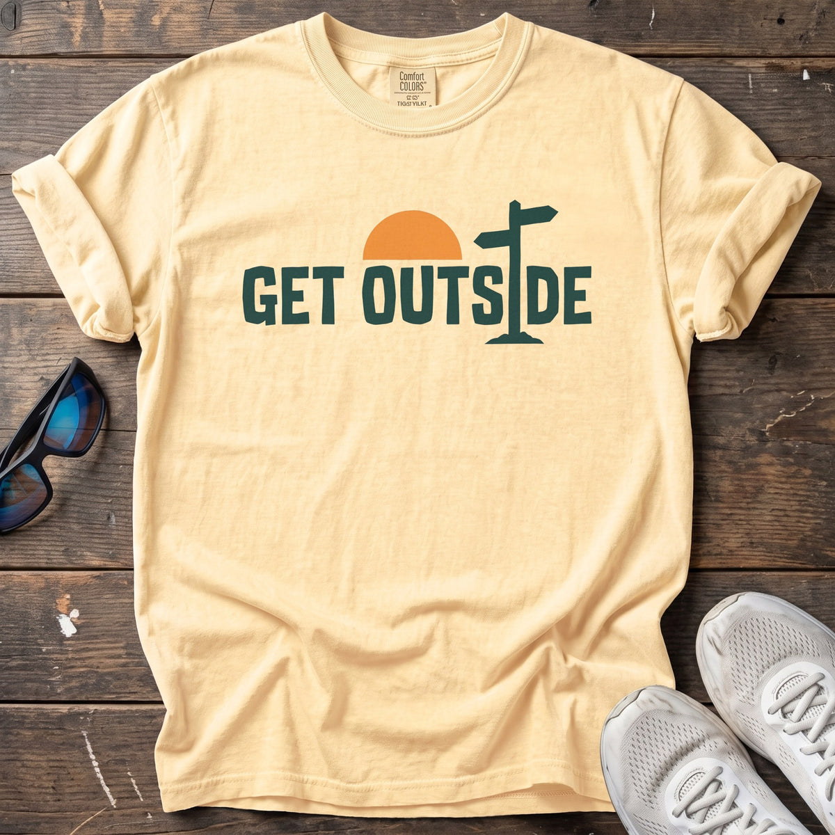 Get Outside Signage Tee — Butter