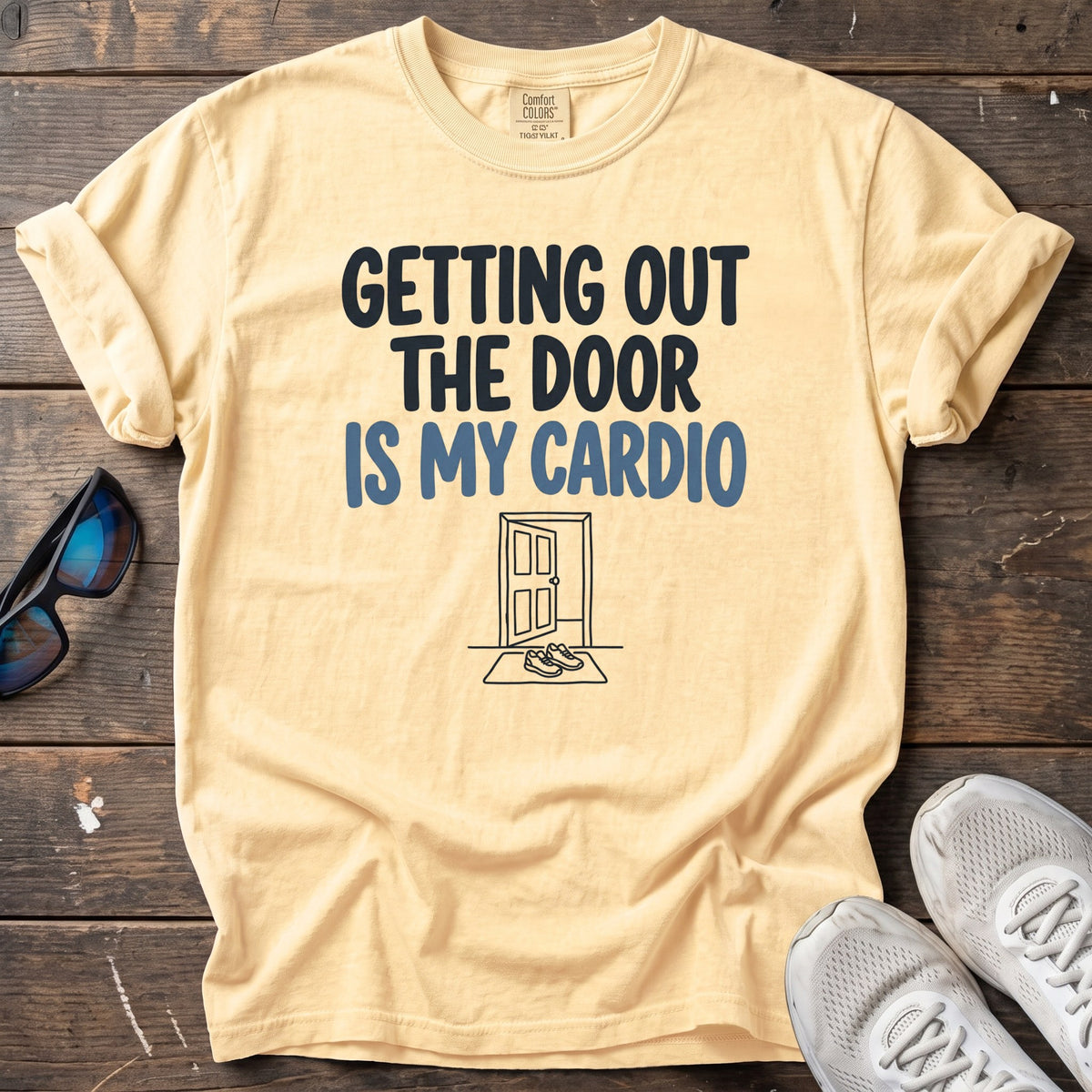 Getting Out the Door Tee — Butter