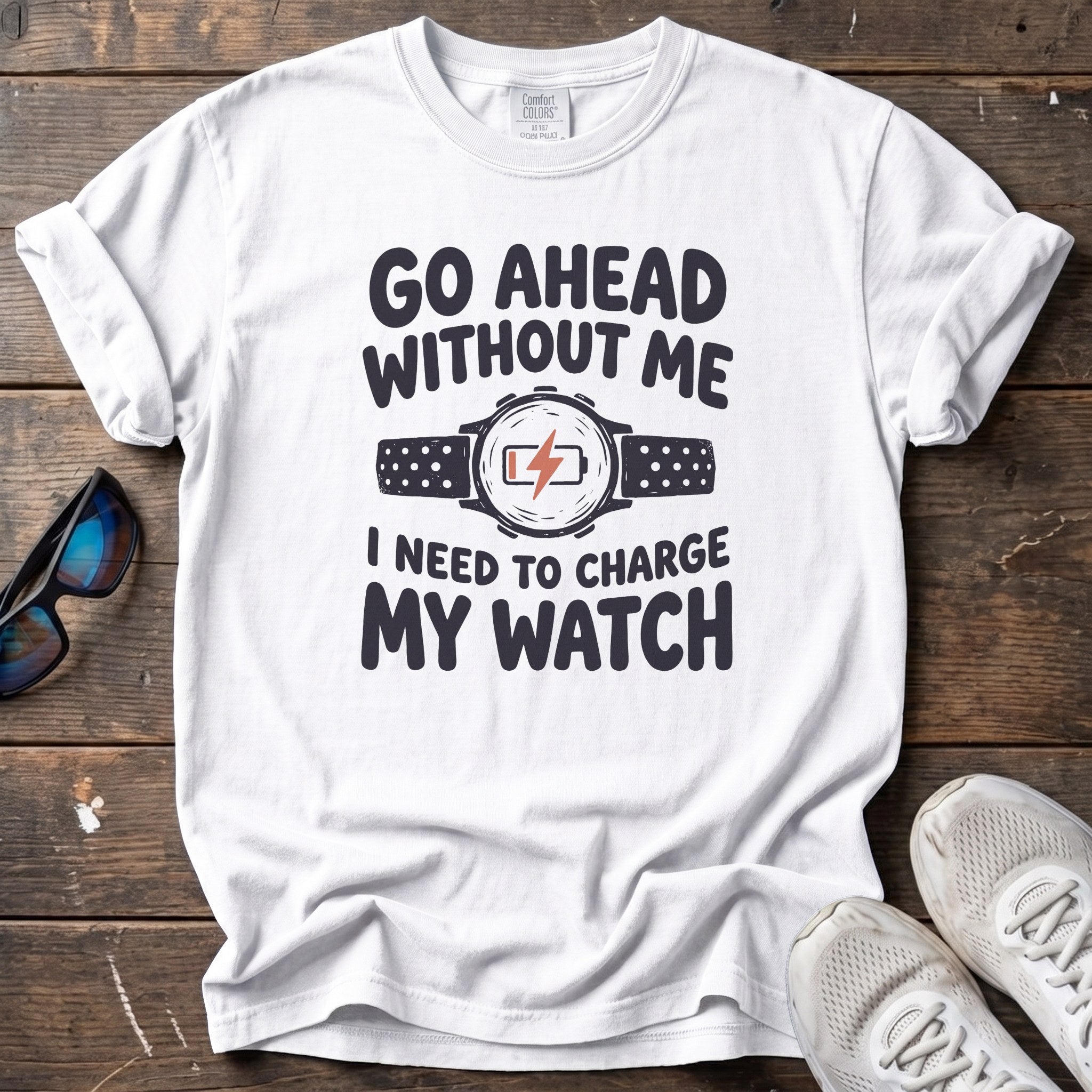 Go Ahead Without Me Tee — White