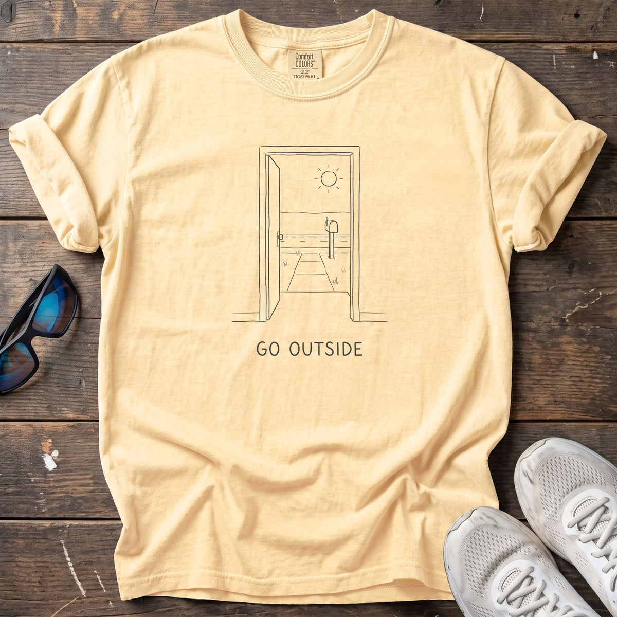 Go Outside Tee — Butter