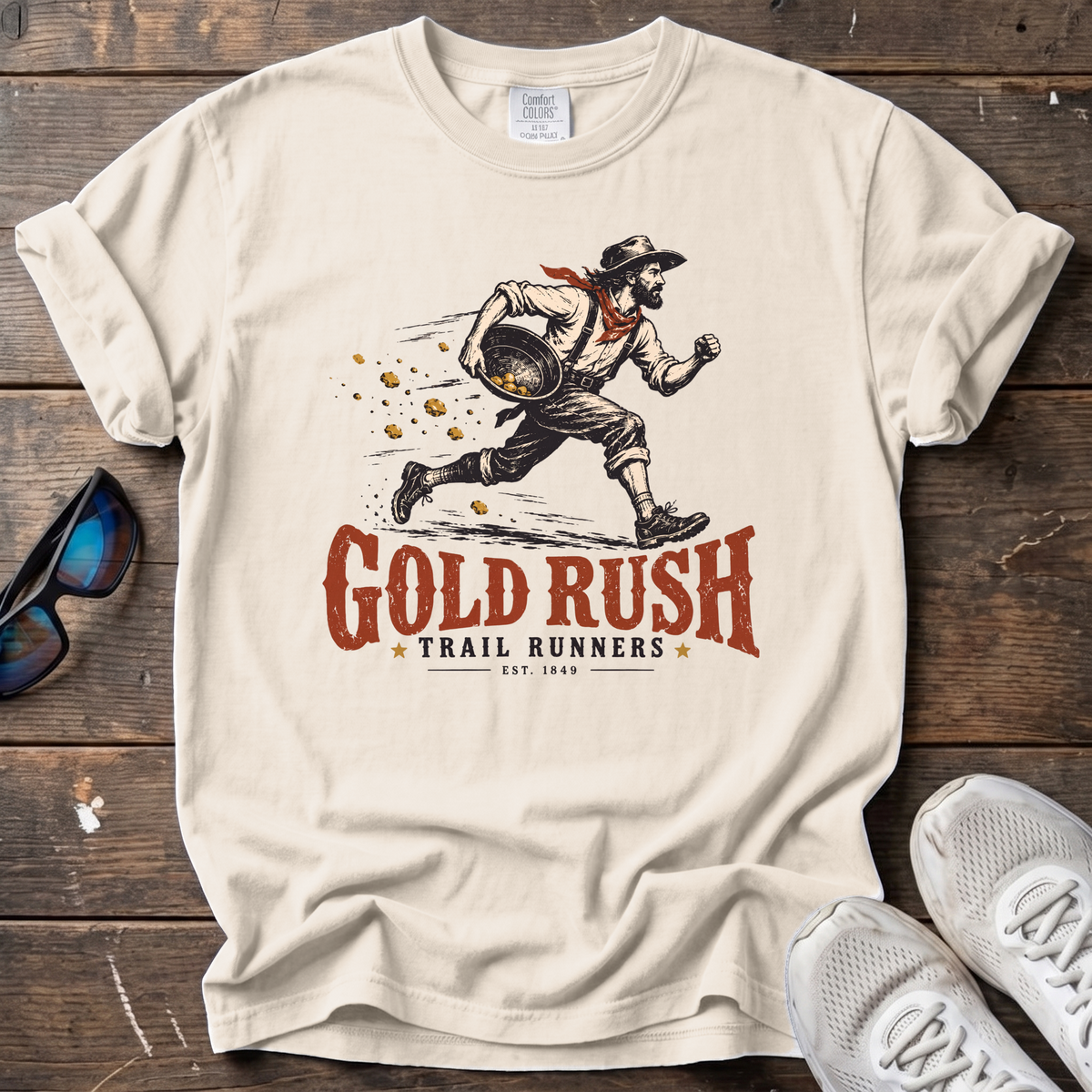 Gold Rush Trail Runners Tee — Ivory
