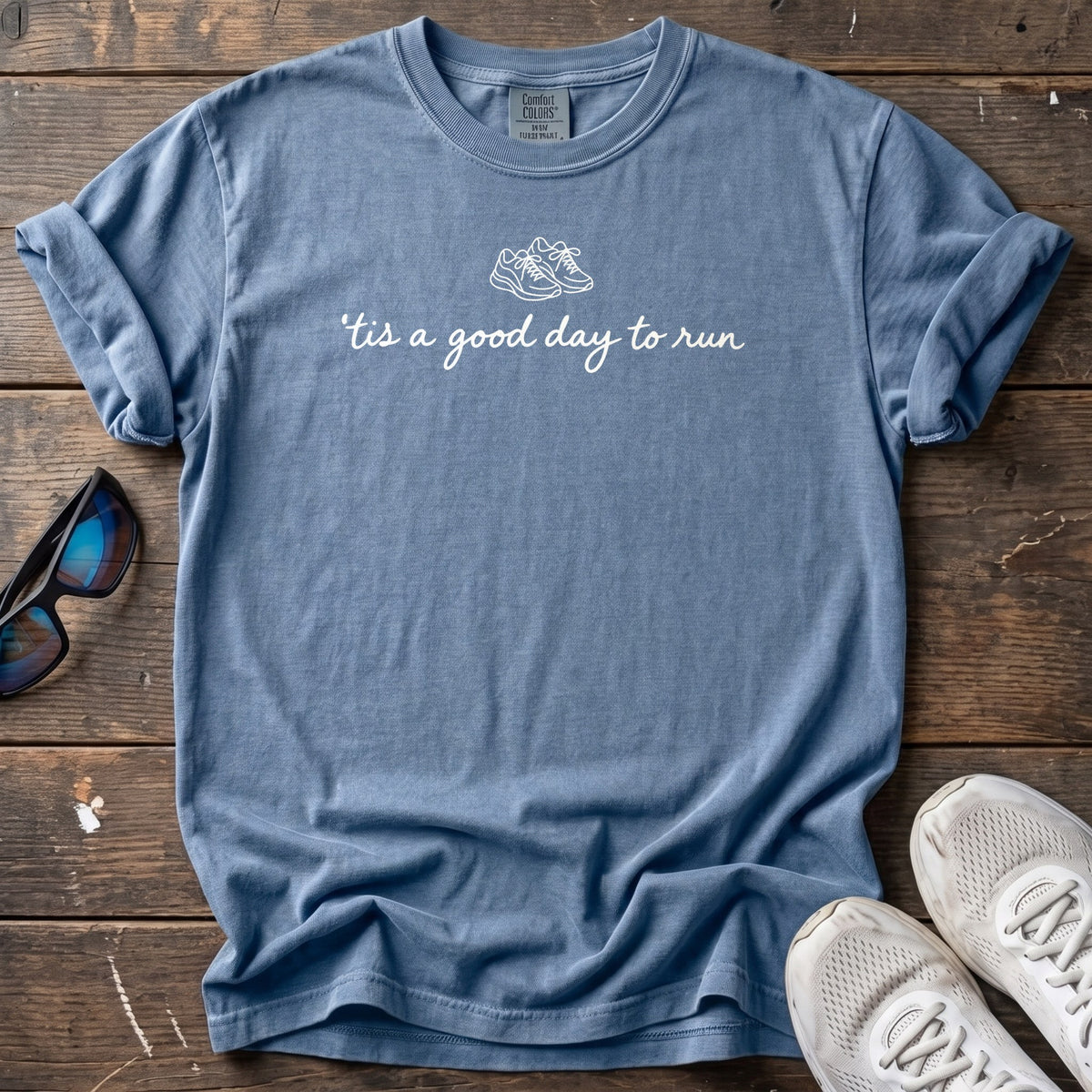 Good Day to Run Tee — Blue Jean