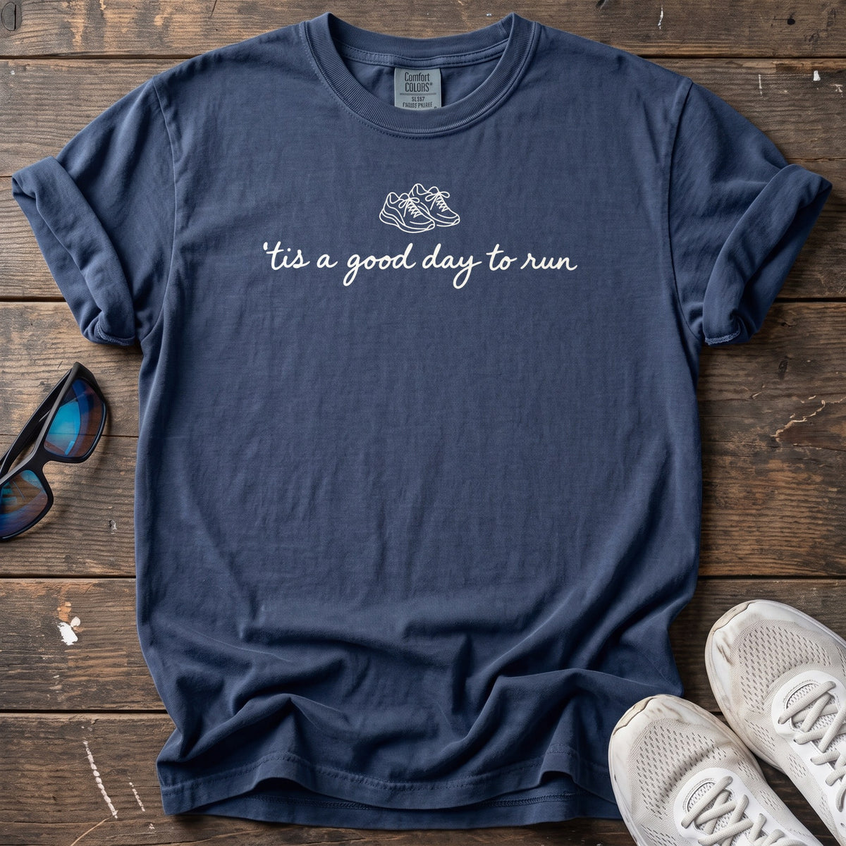 Good Day to Run Tee — True Navy