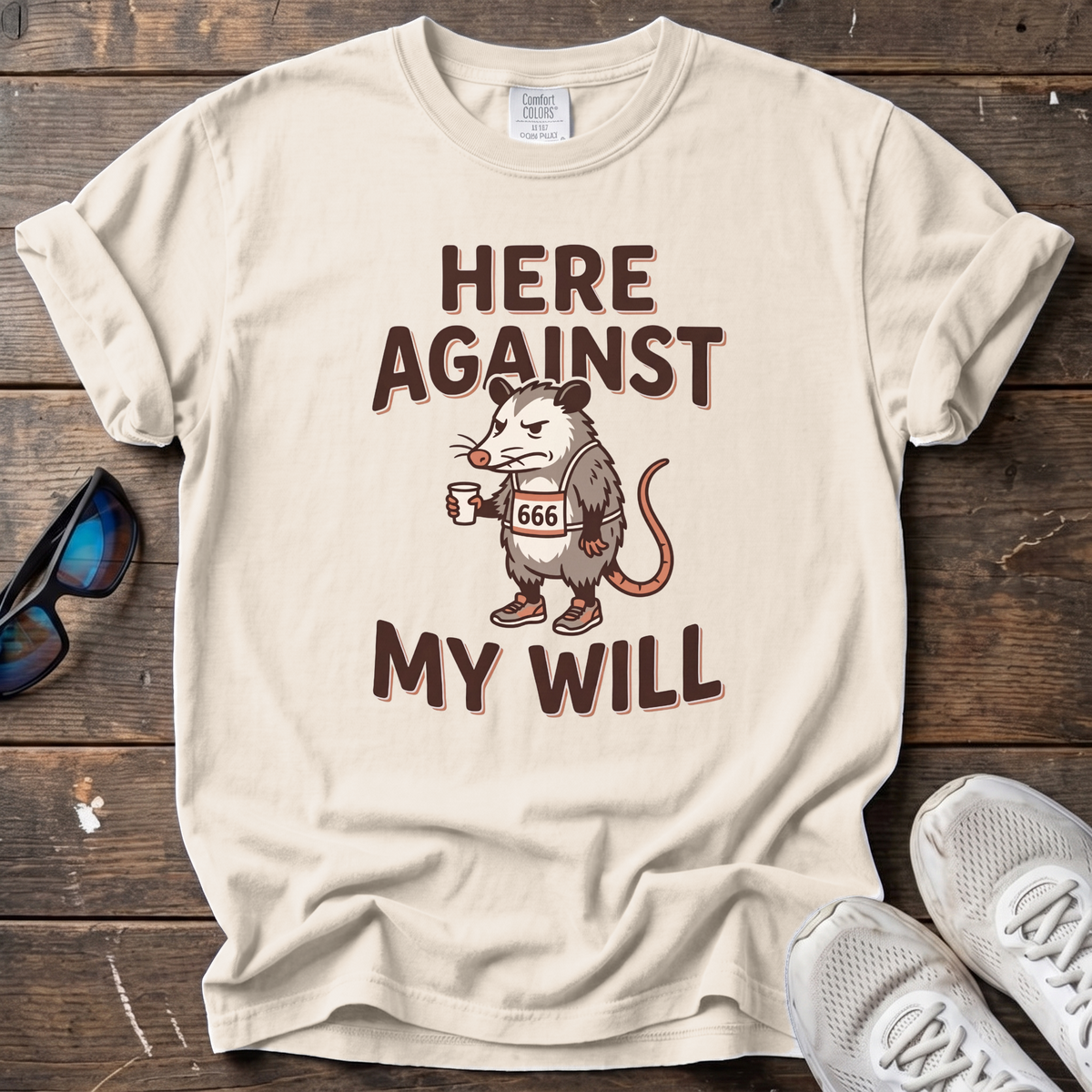 Here Against My Will Tee — Ivory
