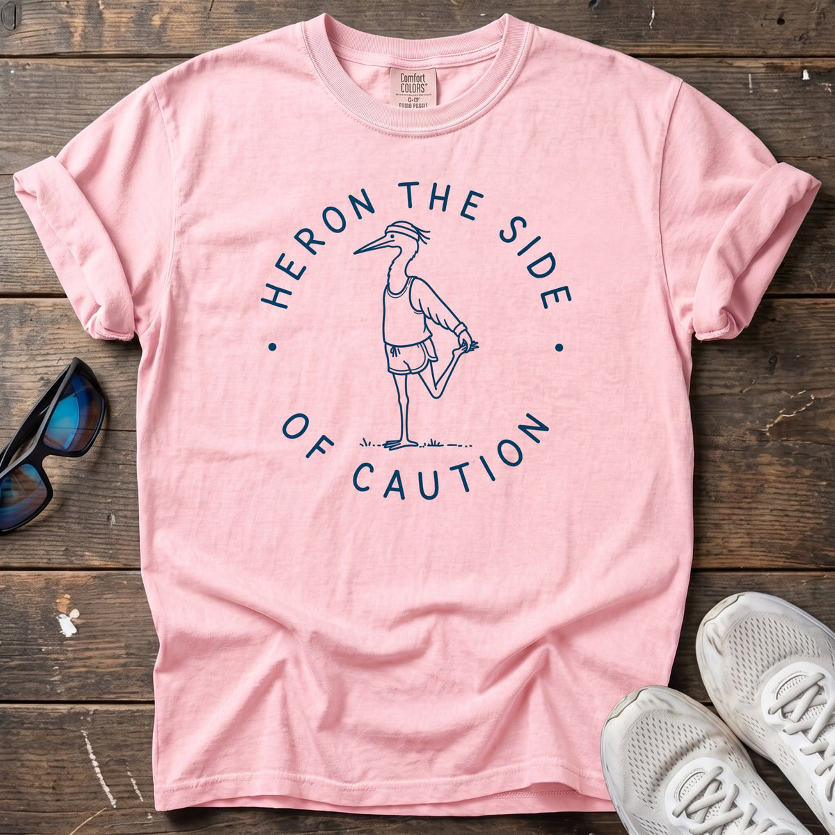 Heron Caution Tee — Blossom