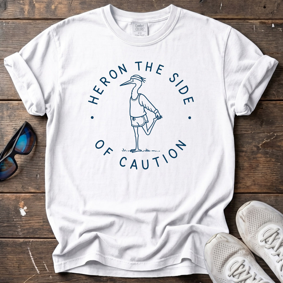 Heron Caution Tee — White