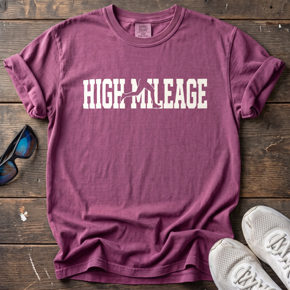High Mileage Tee — Berry