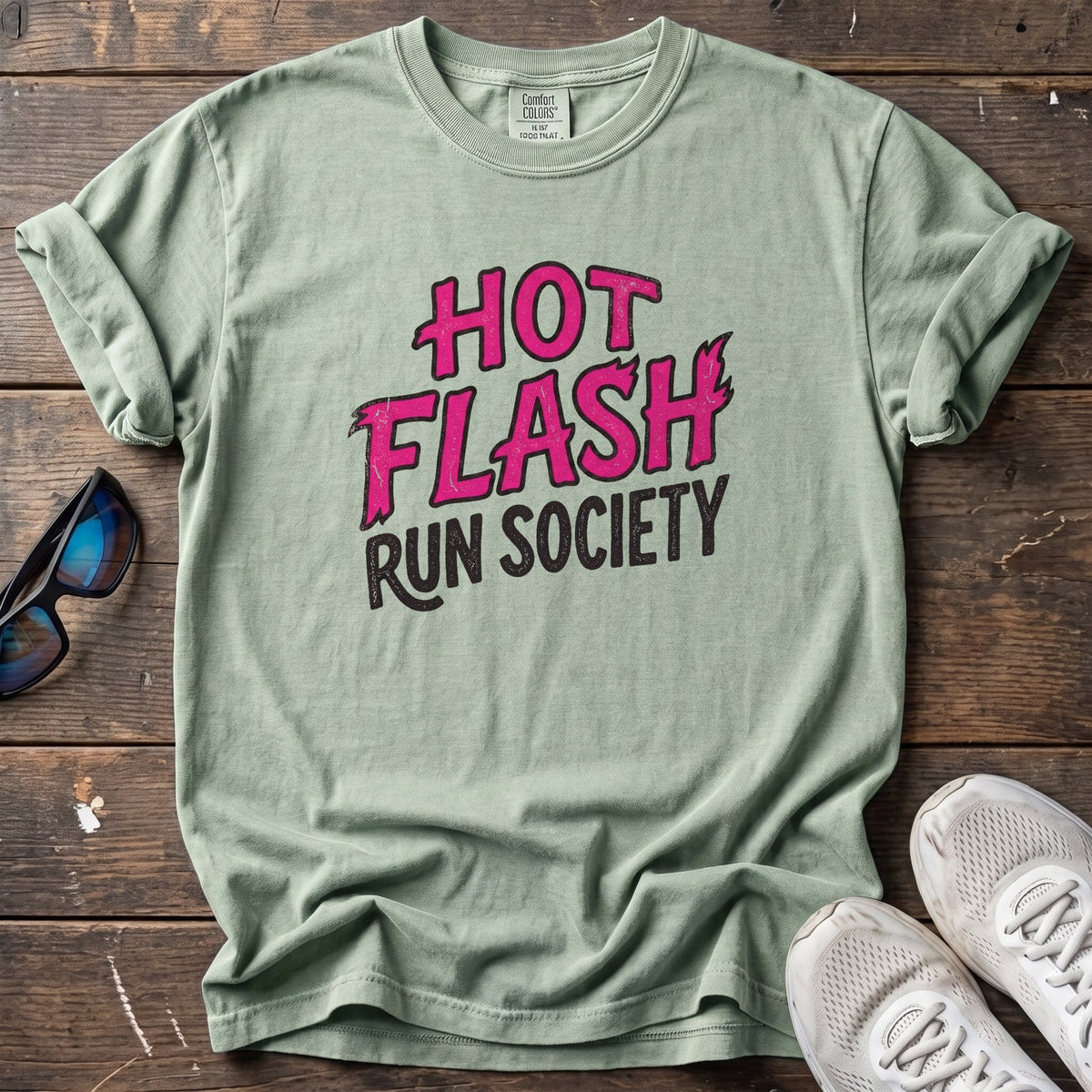 Hot Flash Run Society Tee — Bay