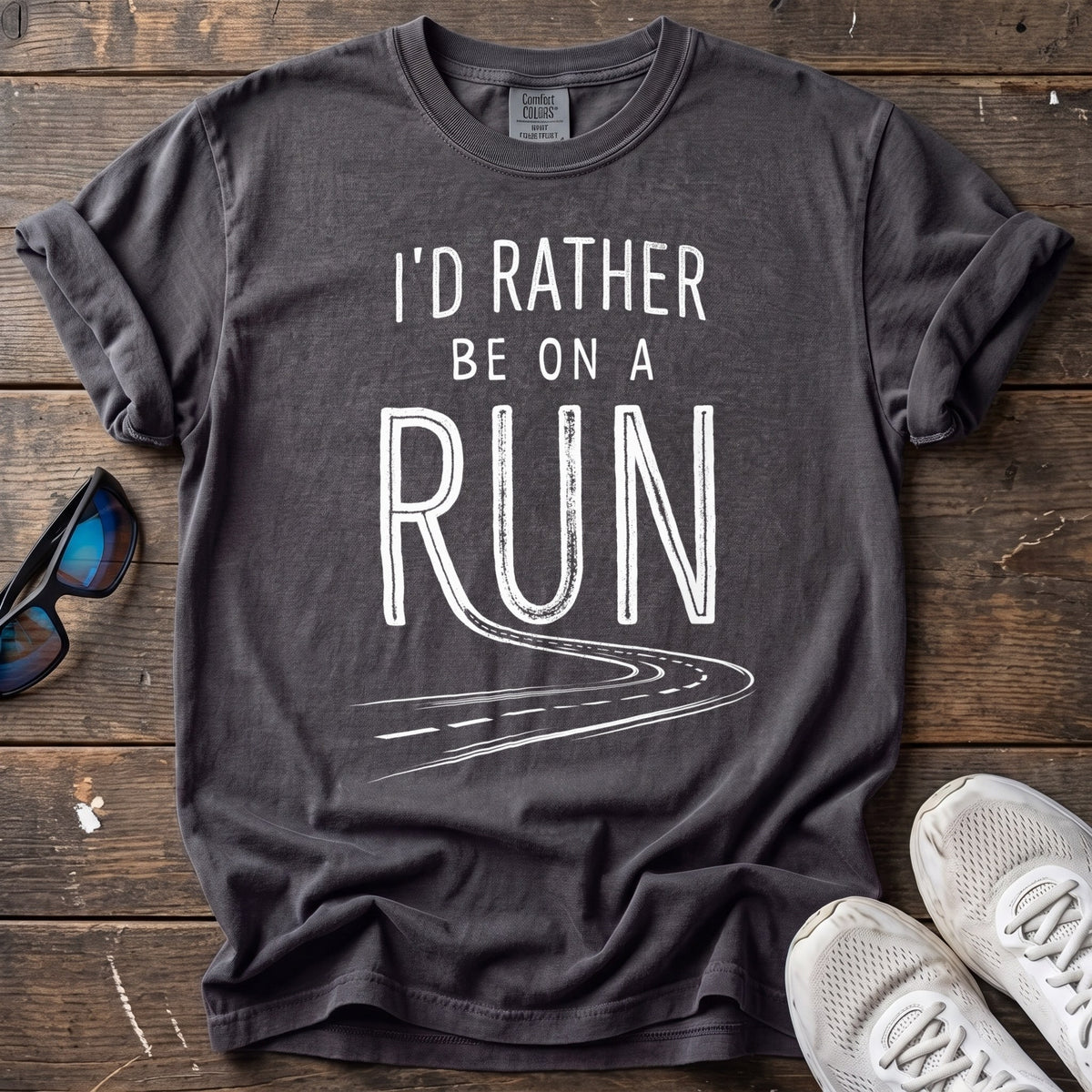 Rather Be on a Run Tee — Graphite