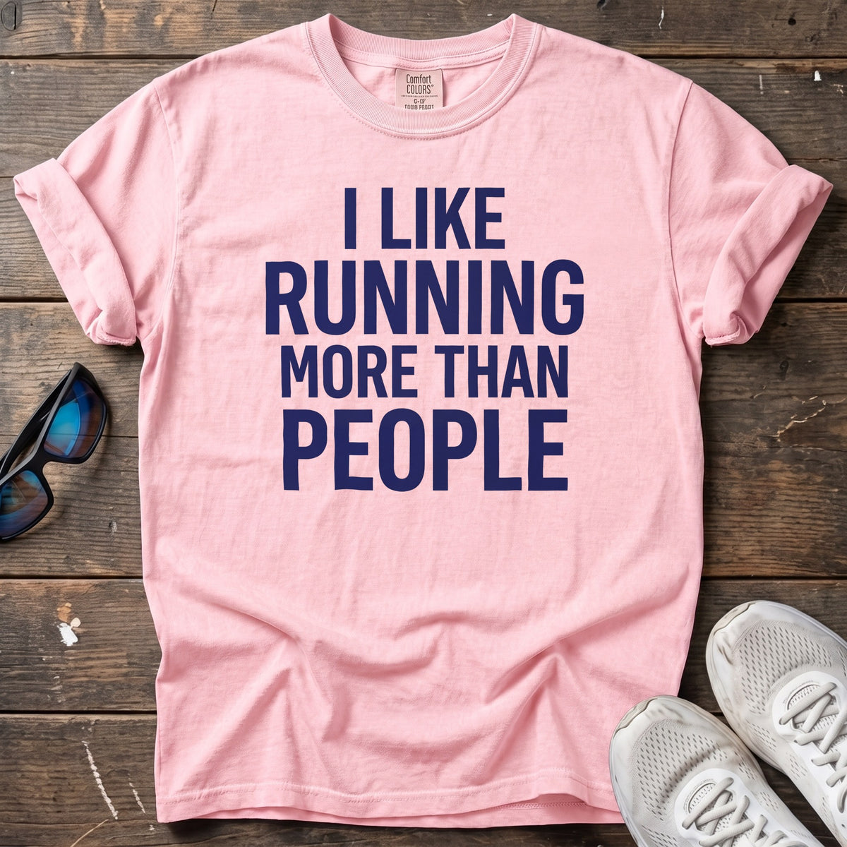 Running Over People Tee — Blossom