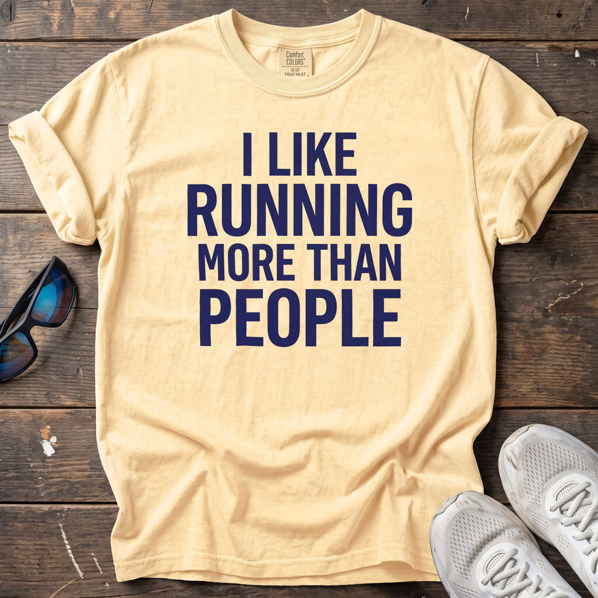 Running Over People Tee — Butter