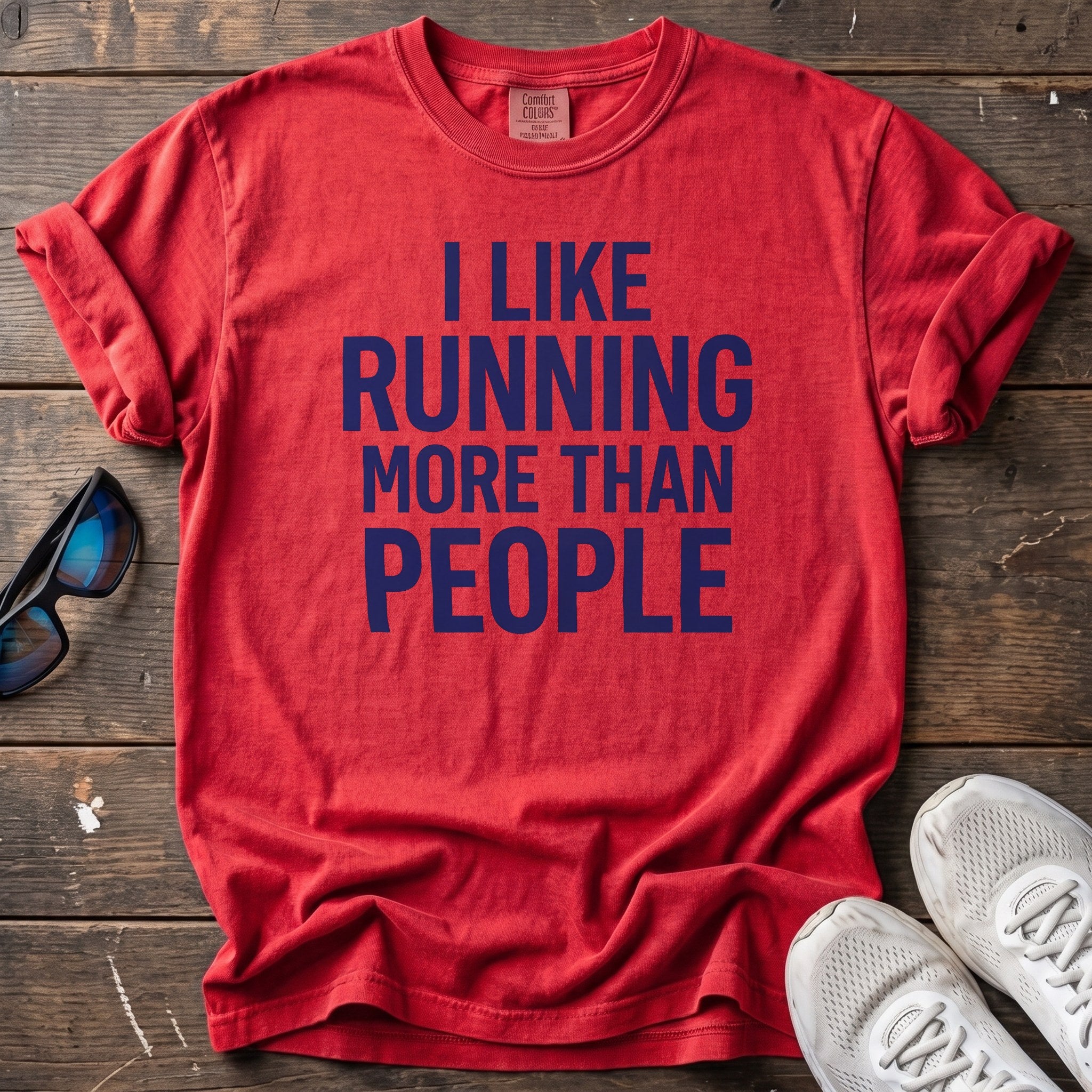 Running Over People Tee — Red