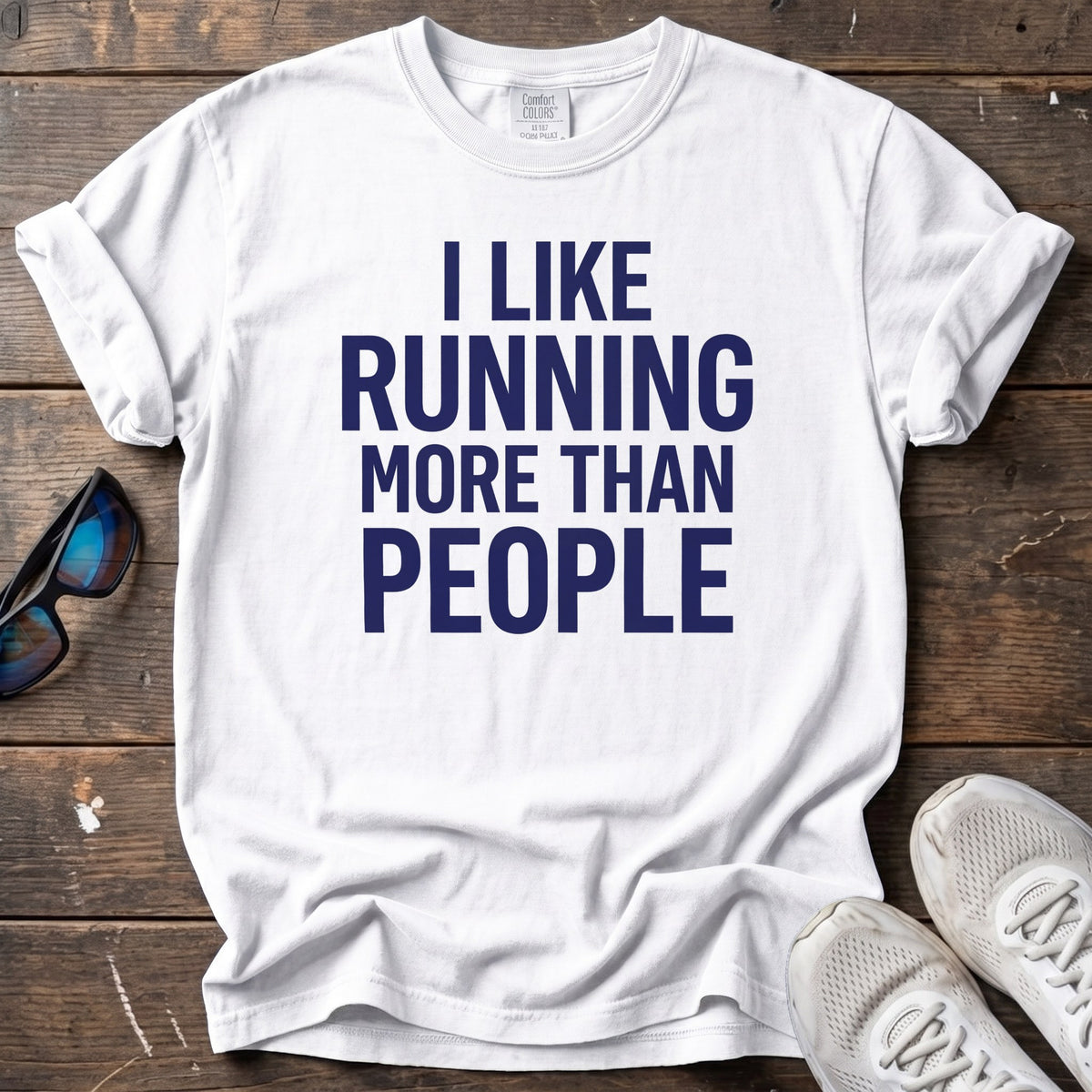 Running Over People Tee — White