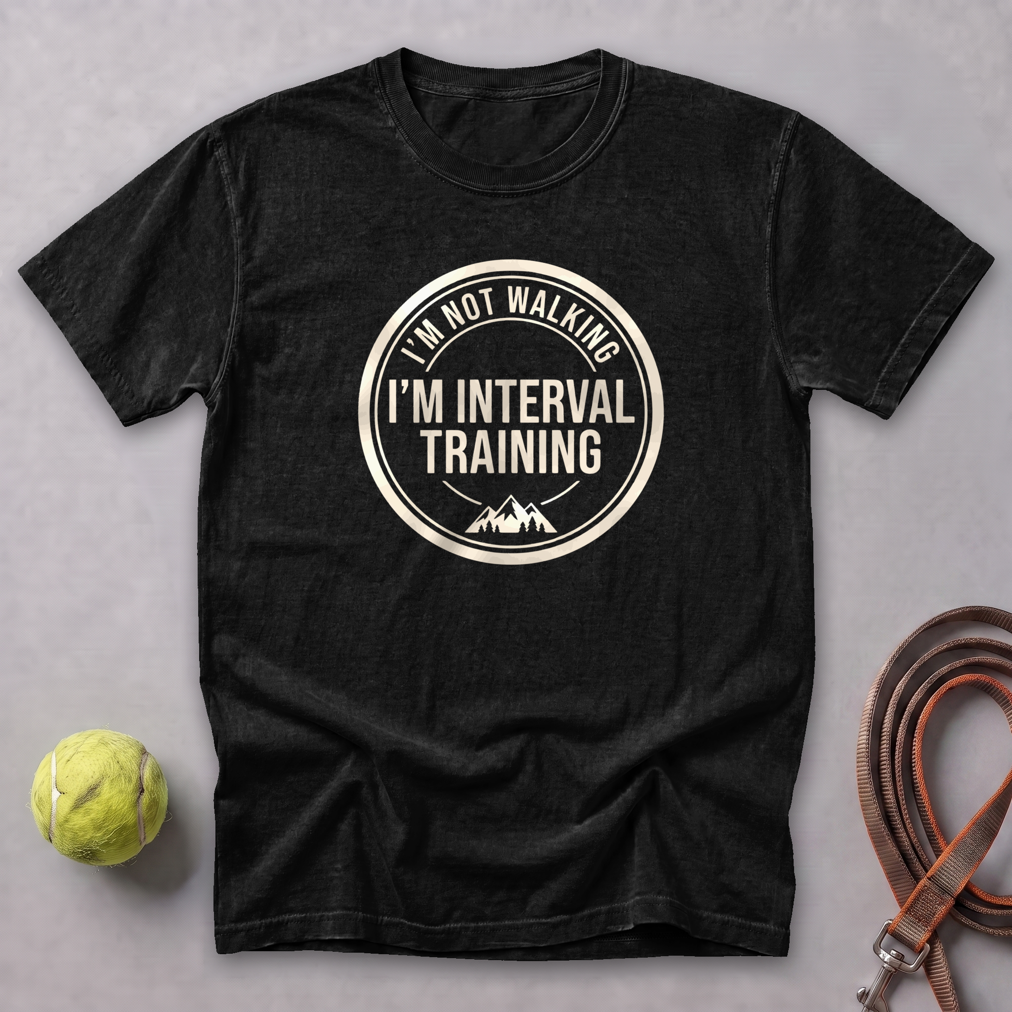 Not Walking, Interval Training Tee — Black