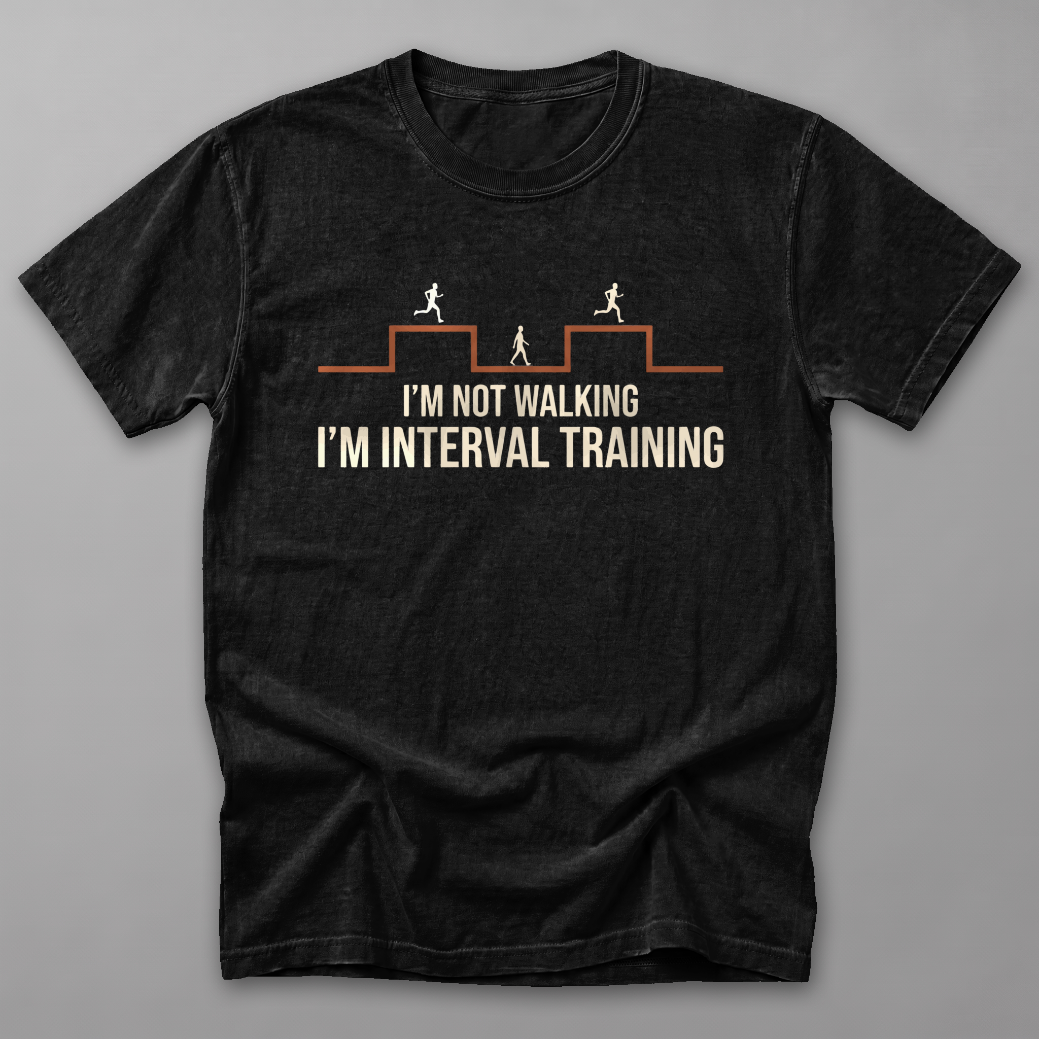 I'm Not Walking, I'm Interval Training Tee — Black