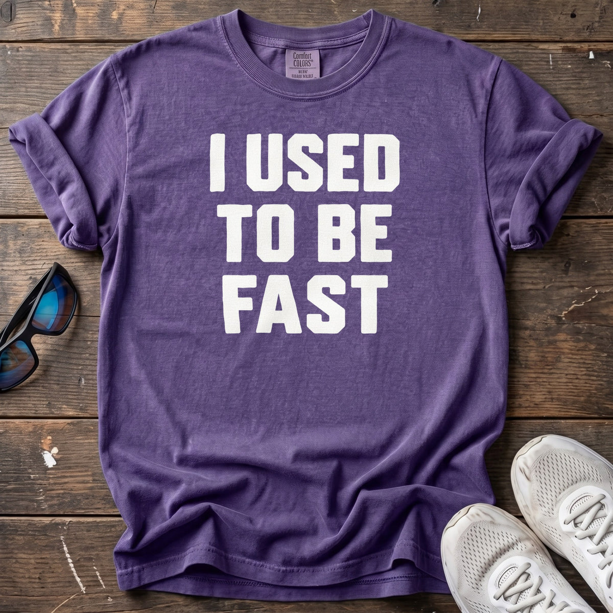 I Used To Be Fast Tee — Grape