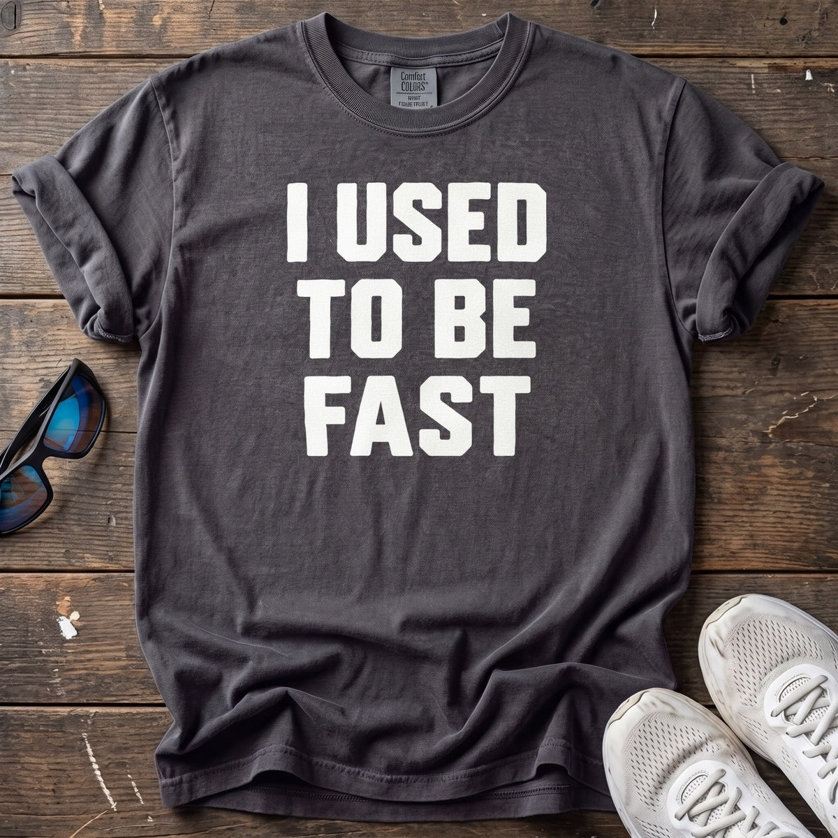 I Used To Be Fast Tee — Graphite