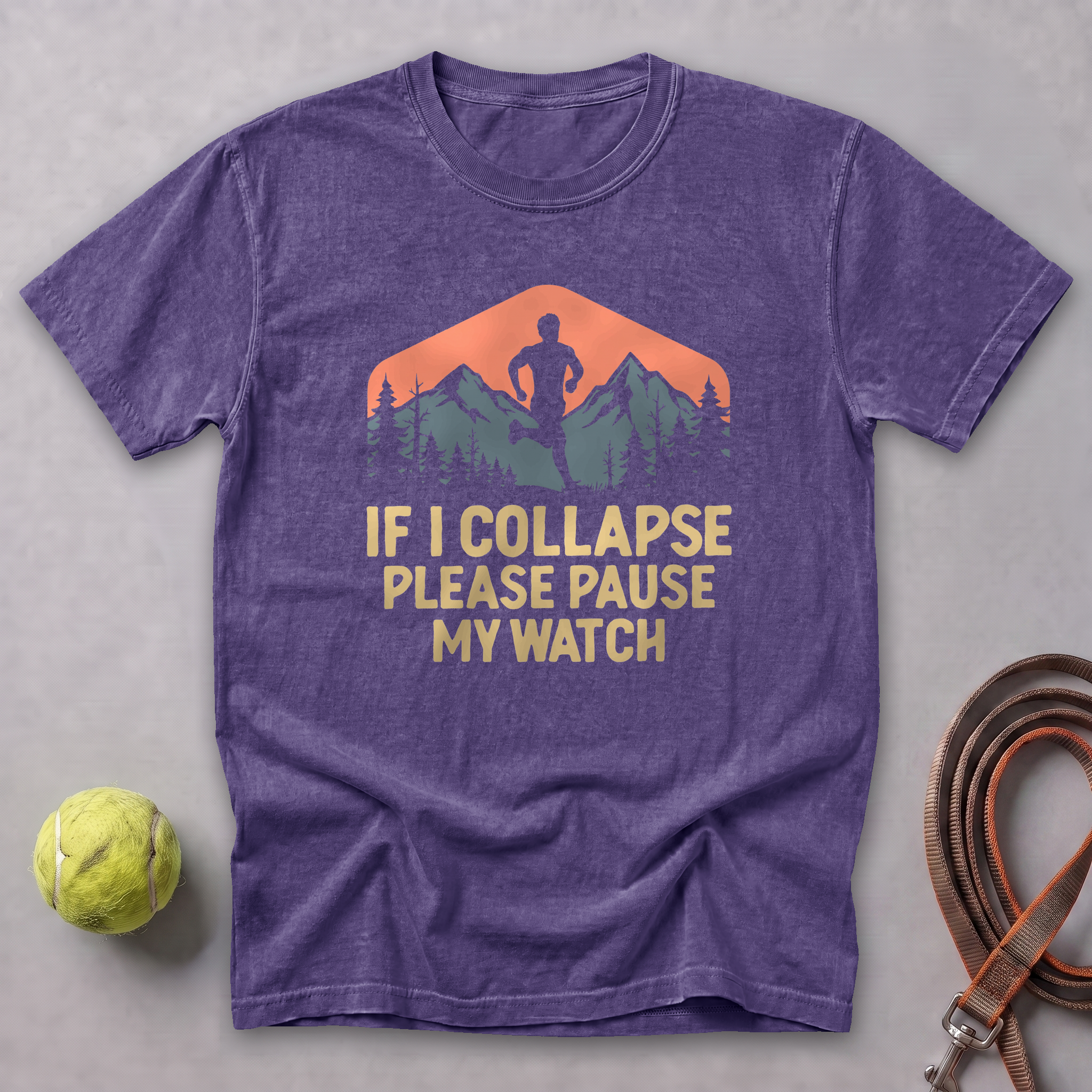 If I Collapse, Please Pause My Watch Tee — Grape