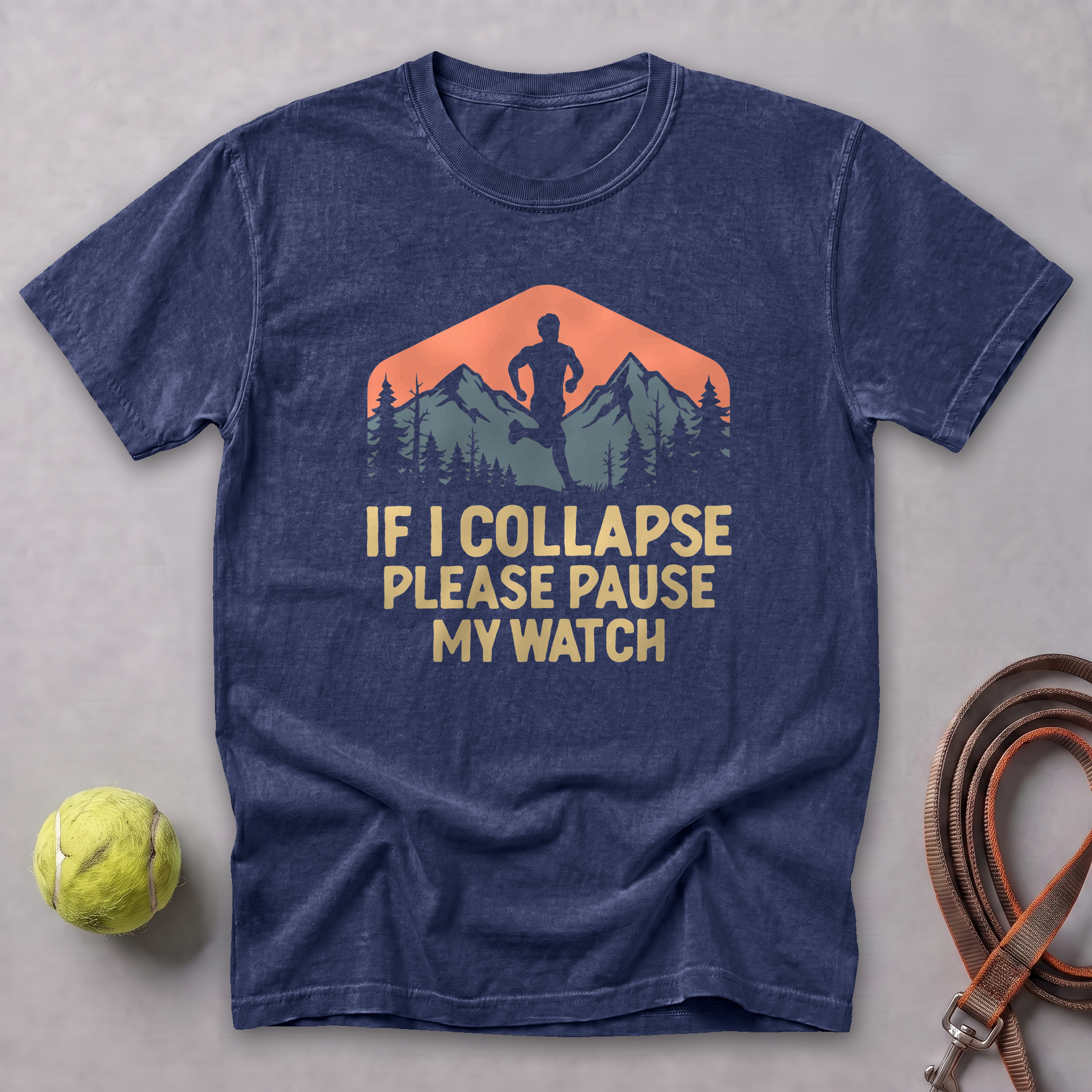 If I Collapse, Please Pause My Watch Tee — True Navy