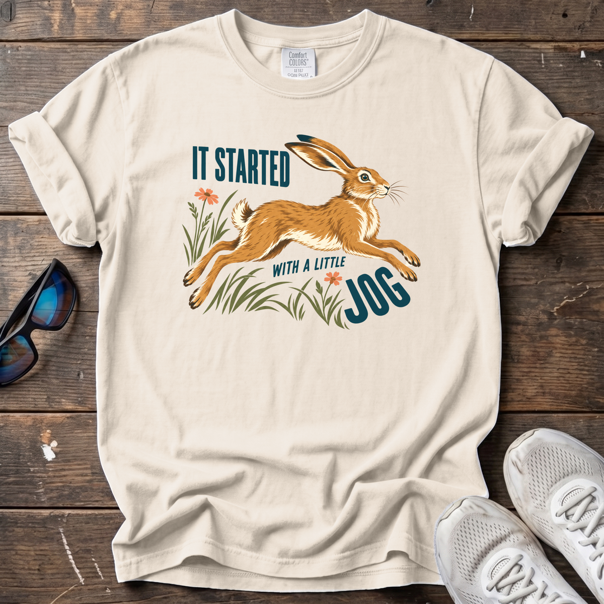 It Started With a Jog Tee — Ivory