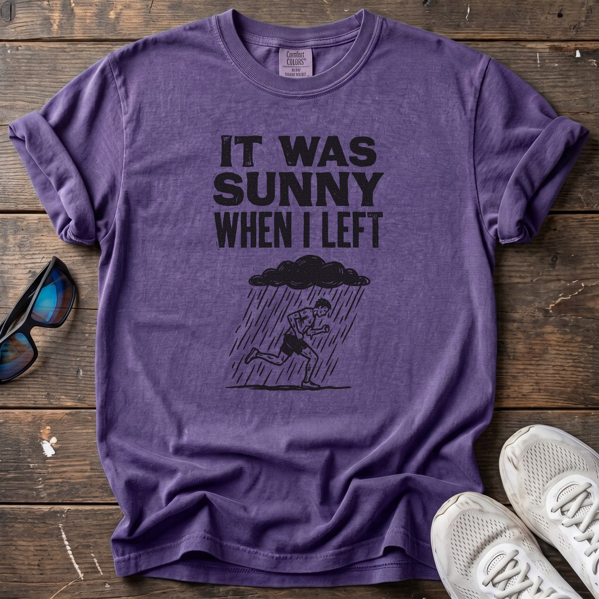 Sunny When I Left Tee — Grape