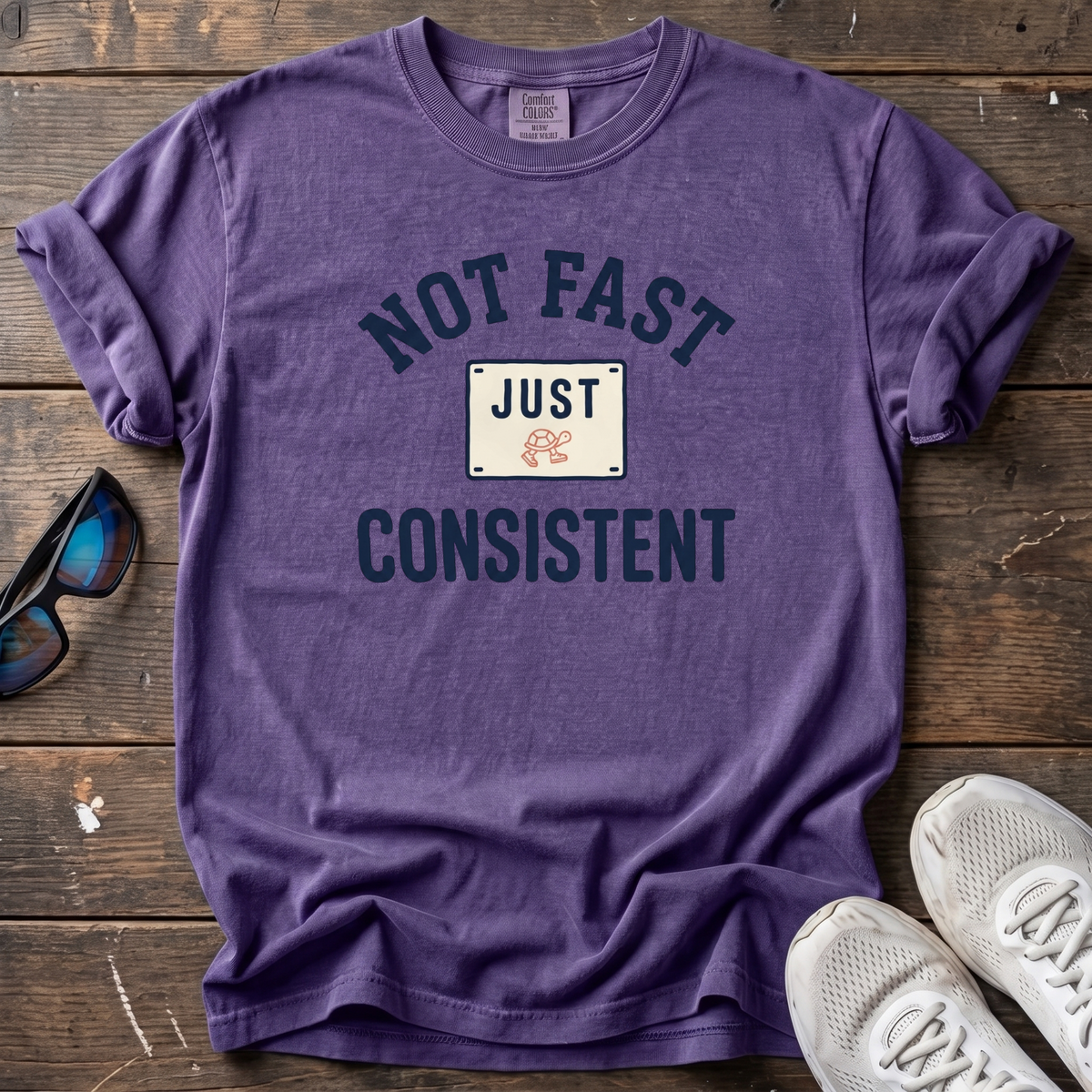 Just Consistent Bib Tee — Grape