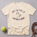 Just Out Here Moving Raccoon Tee — Ivory